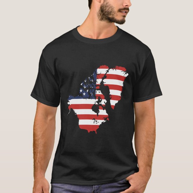 Trump USA och Kanada Grönland Karta Funny T Shirt (Framsida)
