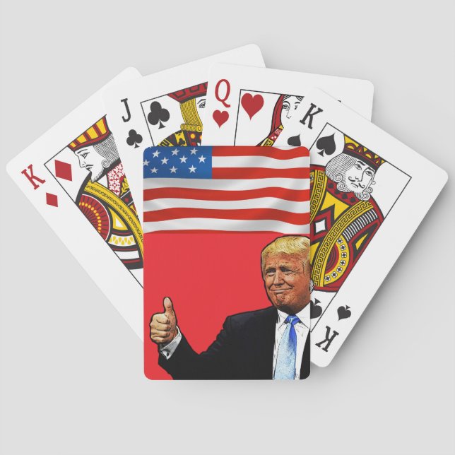 Trump USA poker spelkort (Baksidan)