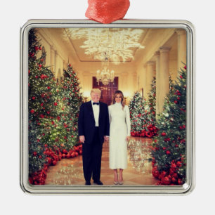 Trump USA:s president Vita huset jul Julgransprydnad Metall