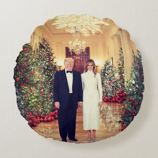 Trump: USA:s president Vita Huset Jul Rund Kudde (Framsidan)