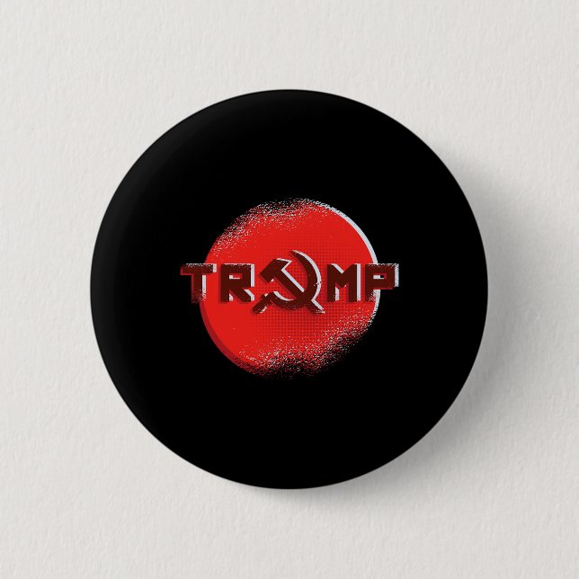 Trump Ussr Hammer och Sickle Communist Russian Age Knapp (Framsida)