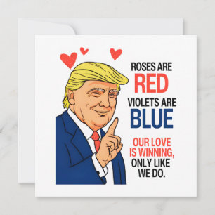 Trump Valentindagen Julkort