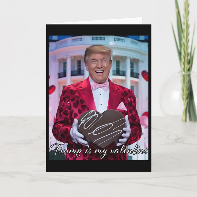 Trump Valentine Hjärtan 14 februari Patriotisk Rep Kort (Framsida)