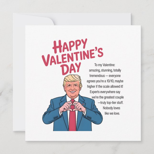 Trump Valentine's Day  Julkort (Framsida)