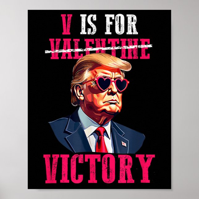 Trump Valentines day V är avsett för en segerförsk Poster (Framsidan)