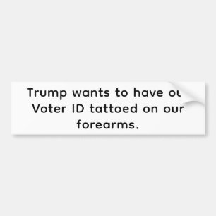 Trump Väljare ID-tatueringar Hankamer Artjunkhaus  Bildekal