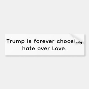 Trump Väljer Hat Före Kärlek Hankamer Artjunkhaus Bildekal