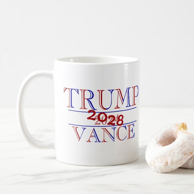 Trump Vance 2024 - 2028? Kaffemugg (Med munk)