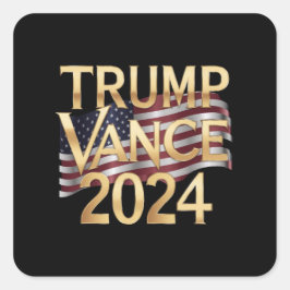 Trump Vance 2024: A Bold Vision for America Fyrkantigt Klistermärke
