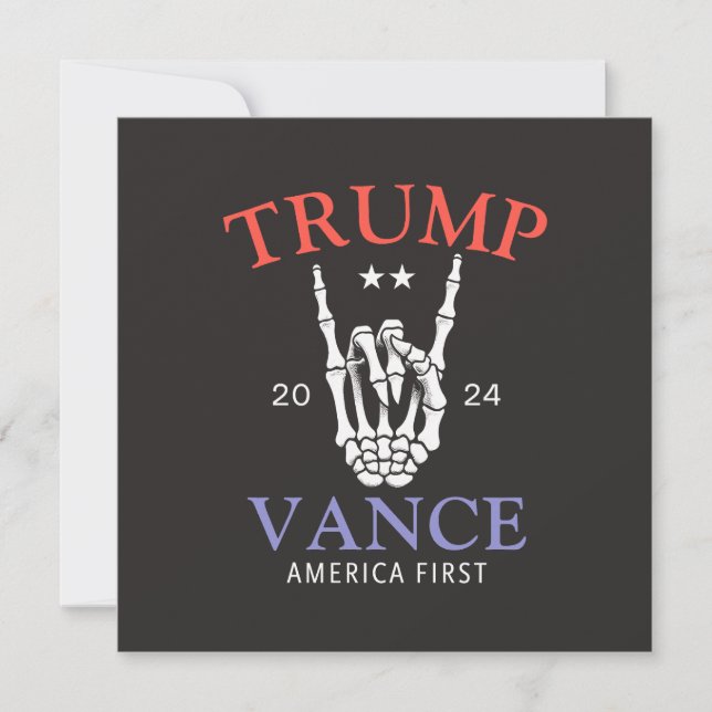 Trump Vance 2024 America First Kort (Framsida)