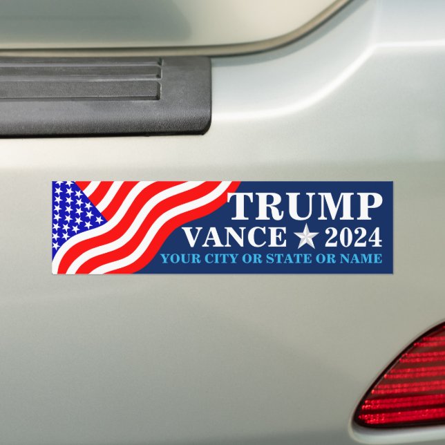 Trump Vance 2024 American Flagga Personlig Coola Bildekal (På Bil)