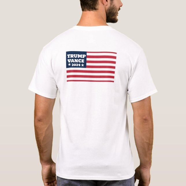 Trump Vance 2024 American Flagga Tee (Baksida)