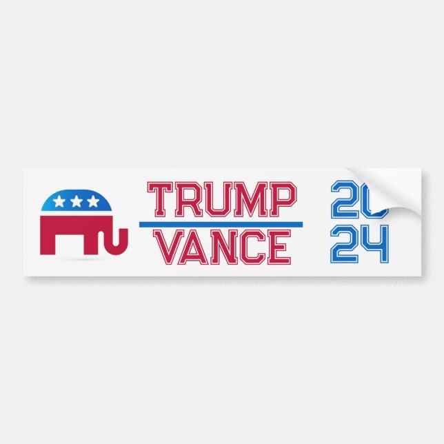 Trump Vance 2024 Bildekal (Framsidan)