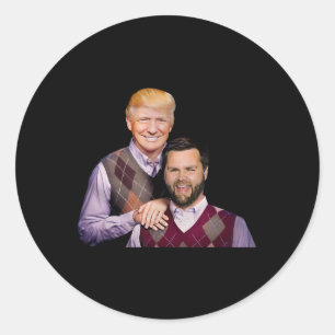 Trump Vance 2024 Brothers Funny Parody Trump J.d. Runt Klistermärke