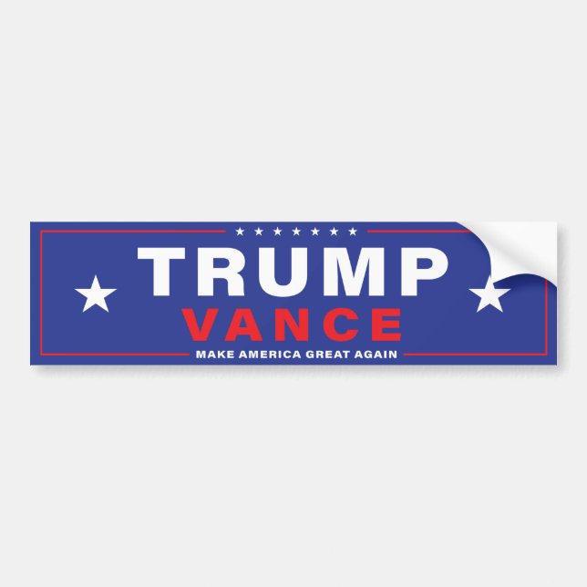 TRUMP VANCE 2024 BUMBER STICKER BILDEKAL (Framsidan)