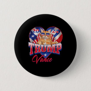 Trump Vance 2024 Cat Heart USA:s politiska preside Knapp