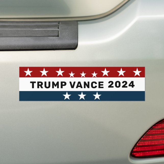 Trump Vance 2024 Classic Star Bildekal (På Bil)