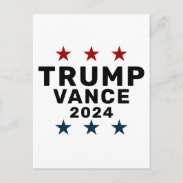 Trump Vance 2024 Classic Star Inbjudan Vykort