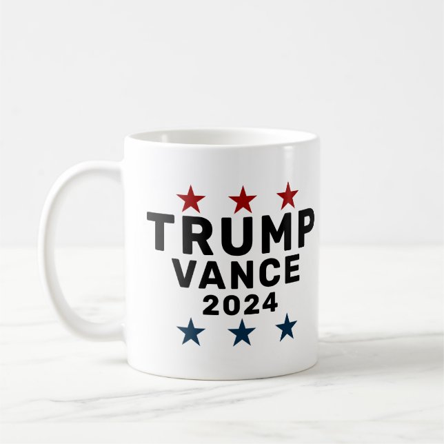 Trump Vance 2024 Classic Star Kaffemugg (Vänster)