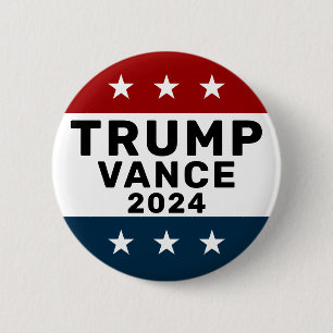 Trump Vance 2024 Classic Star Pinback Knapp