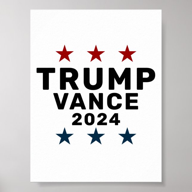 Trump Vance 2024 Classic Star Poster (Framsidan)