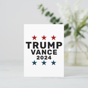 Trump Vance 2024 Classic Star Vykort