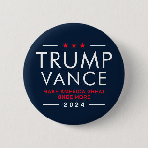 Trump Vance 2024 Collecsible Kampanj Knapp