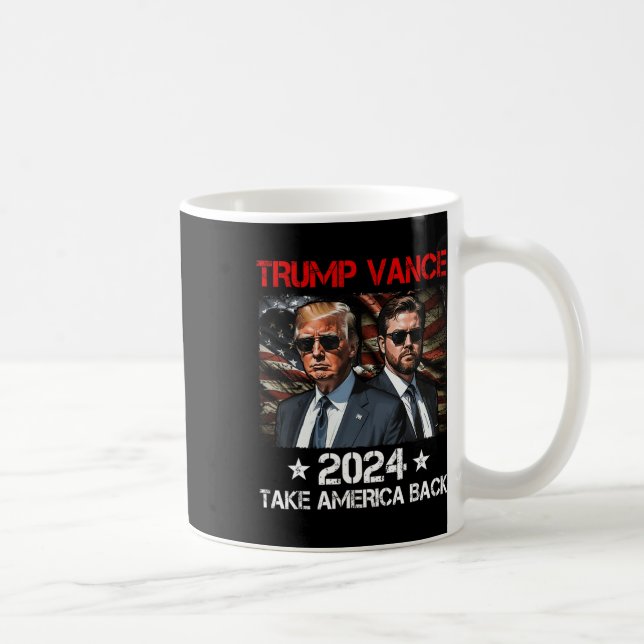 Trump Vance 2024 Donald Trump J.d. Vance Take Amer Kaffemugg (Höger)