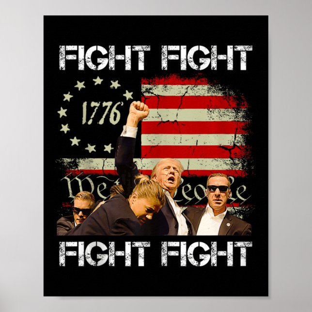 Trump Vance 2024 Fight Poster (Framsidan)