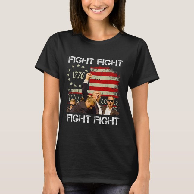 Trump Vance 2024 Fight T Shirt (Framsida)