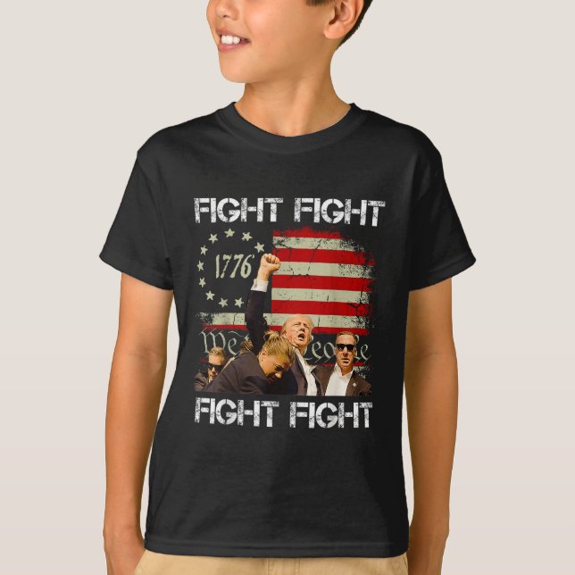 Trump Vance 2024 Fight T Shirt (Framsida)