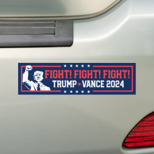 Trump Vance 2024 Fist Pump Fight Fight Fight Bildekal