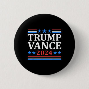 Trump Vance 2024 för president Vp Usa Knapp