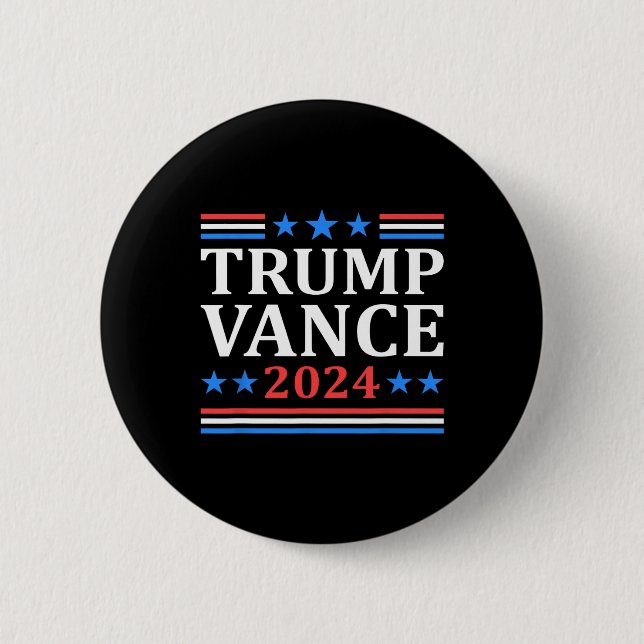Trump Vance 2024 för president Vp Usa Knapp (Framsida)