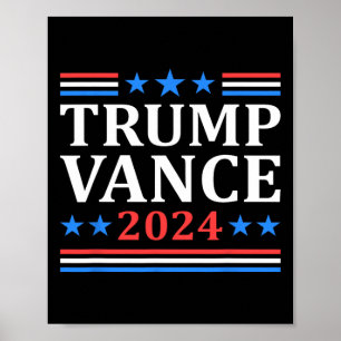 Trump Vance 2024 för president Vp Usa Poster