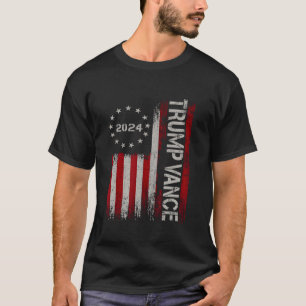 Trump Vance 2024 för president VP USA Republican E T Shirt