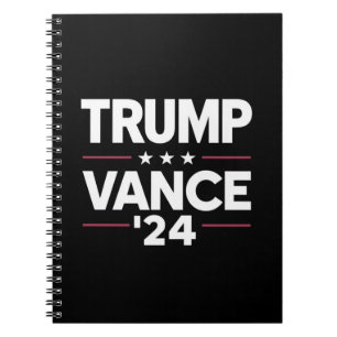 Trump Vance 2024 För President VP USA Val Anteckningsbok