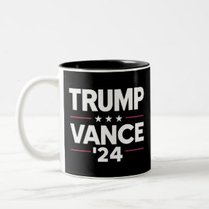 Trump Vance 2024 För President VP USA Val Två-Tonad Mugg