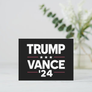 Trump Vance 2024 för president VP USA Vykort