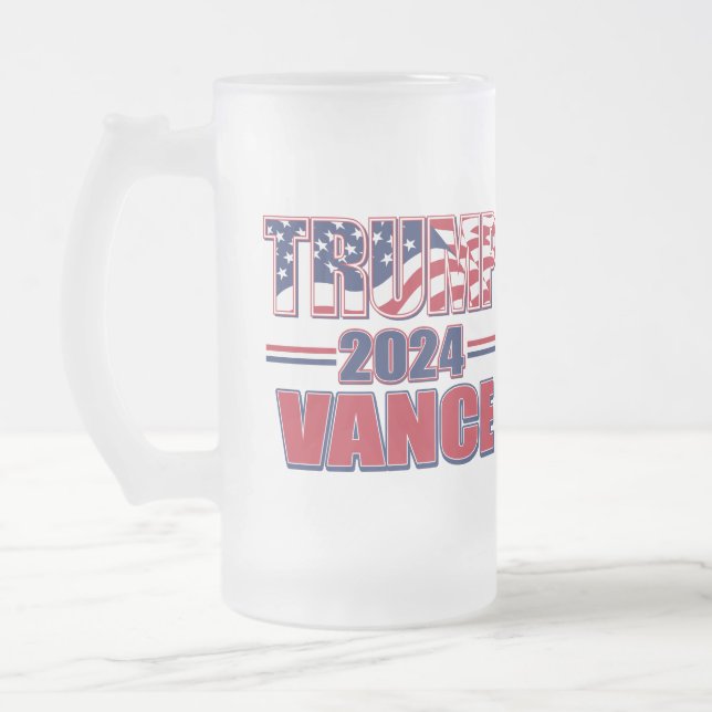 Trump Vance 2024 Frostat Ölglas (Vänster)