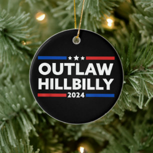 Trump Vance 2024 J.D. Vance Outlaw Hillbilly Julgransprydnad Keramik
