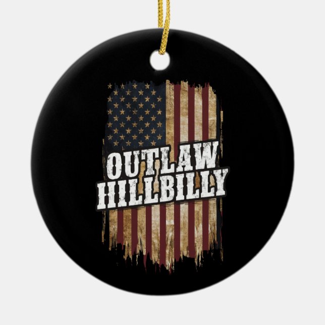 Trump Vance 2024 J.D. Vance Outlaw Hillbilly Julgransprydnad Keramik (Framsidan)