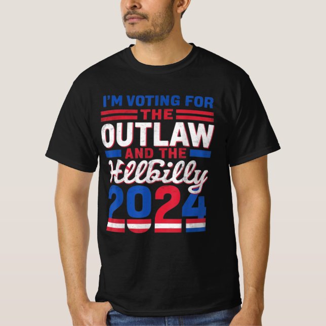 Trump Vance 2024 J.D. Vance Outlaw Hillbilly T Shirt (Framsida)