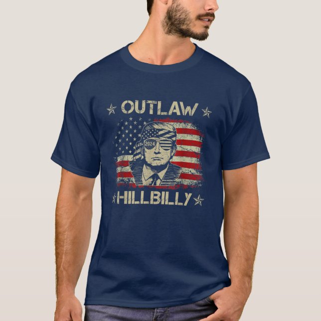 Trump Vance 2024 J.D. Vance Outlaw Hillbilly T Shirt (Framsida)