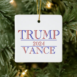 Trump Vance 2024 Julgransprydnad Keramik