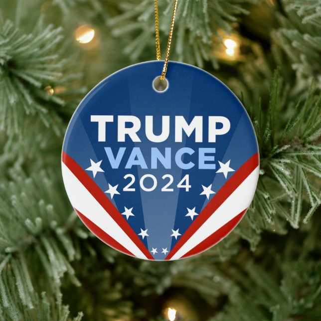Trump Vance 2024 Julgransprydnad Keramik (Träd)