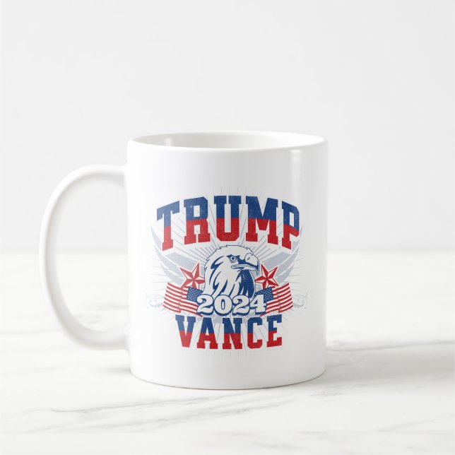 Trump Vance 2024 kaffe kopp mugg (Vänster)