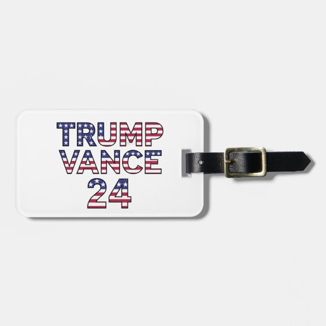 Trump Vance 2024 Kampanj Logotyp Bagagebricka (Horisontell Framsida)