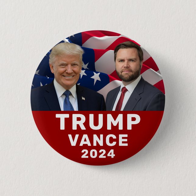 Trump Vance 2024 Knapp (Framsida)