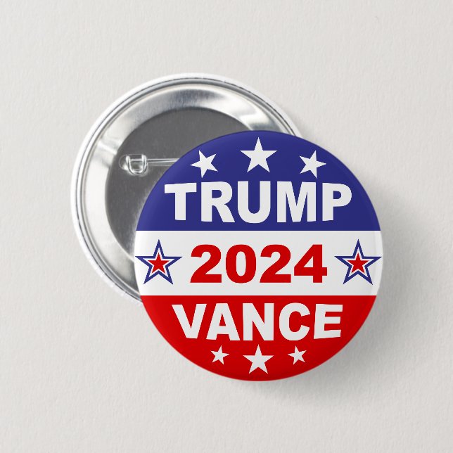 TRUMP VANCE 2024 KNAPP (Framsida & baksida)